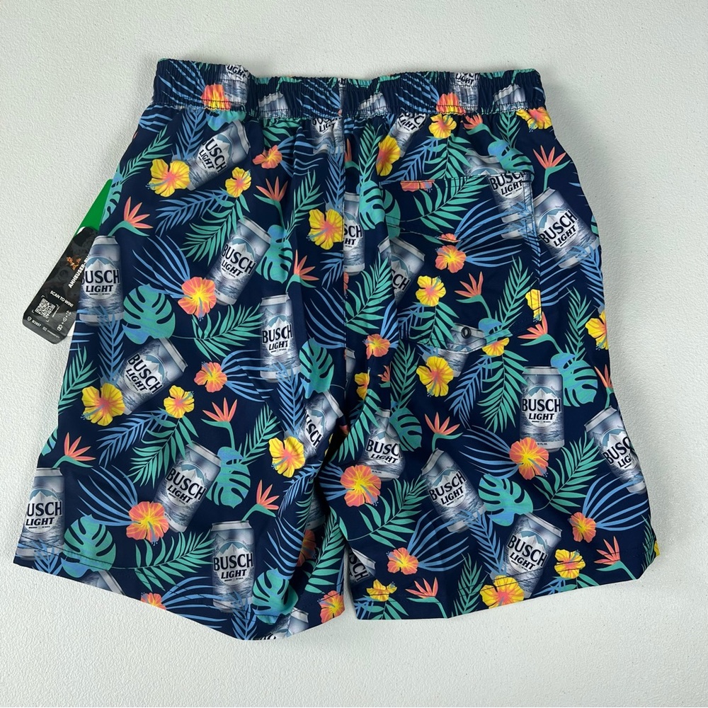 NWT Tipsy Elves Men's Size XS Busch Lite Swim Trunks Shorts - Picture 7 of 7